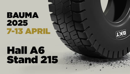 BKT acapara la atención en Bauma 2025 con una amplia selección de neumáticos como respuesta a los retos del sector de la construcción 
