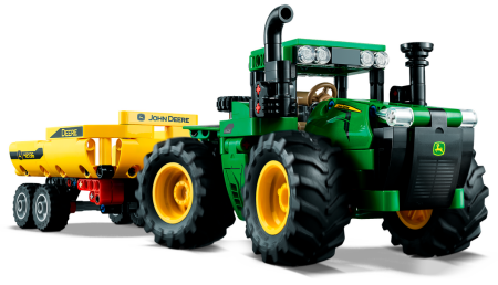 ¡Prepárate para desempeñar cualquier trabajo en la granja con la maqueta LEGO® Technic John Deere 9620R 4WD Tractor!