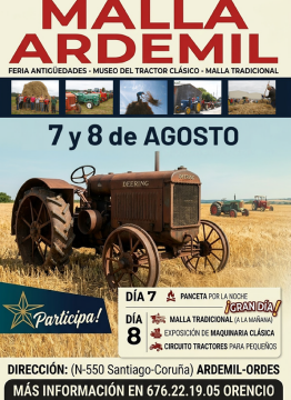 Malla Ardemil 2026: tradición, tractores clásicos y cultura agrícola vuelven a reunirse en Ordes