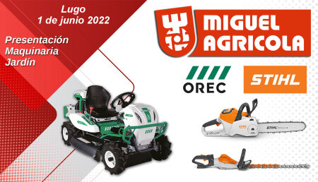 Demostración de maquinaria de jardín en Miguel Agrícola