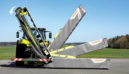 CLAAS presenta la DISCO 4400 CONTOUR con 4,20 m de anchura de trabajo y plegado vectorial 