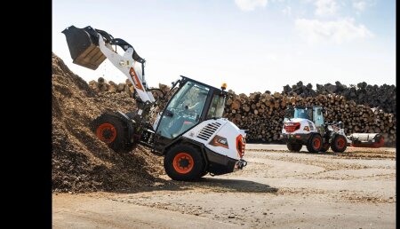Bobcat presenta las nuevas cargadoras compactas de ruedas L100 y L85 actualizada en GaLaBau