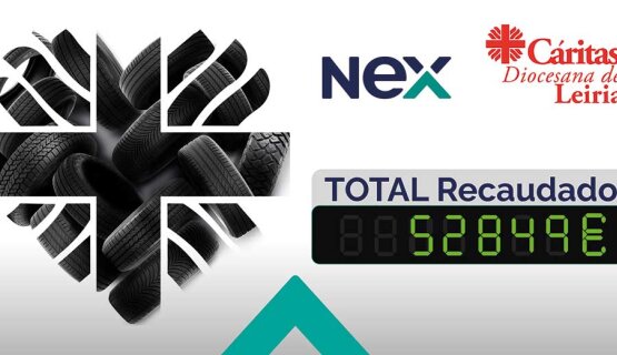 NEX Tyres PT culmina su campaña solidaria tras el Temporal Kristin con una donación de 52.849€ a Cáritas Diocesana de Leiria.