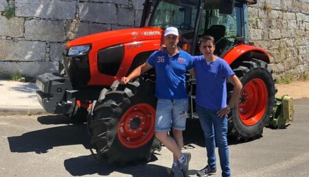 Tecnor Lalin Maquinaria entrega kubota  M 5091 Q a Servicios agricolas y forestales Marcos de Chamosa en Forcarei