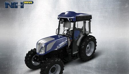 New Holland presenta el tractor autónomo T4.110F NHDrive para viñedos, preparado para un proyecto piloto con la bodega E. & J. Gallo Winery en California, EE. UU