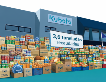 Kubota España recauda 3,6 toneladas de alimentos en apoyo a la Campaña del Banco de Alimentos 2025