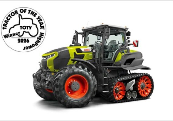 El CLAAS AXION 9.450 TERRA TRAC es el Tractor Of The Year 2026 / HighPower (Alta Potencia)