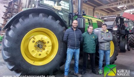 Agrícola Noroeste entrega a Cosechadoras González Pardo de Xesteda(A Coruña),  John Deere 6250R Ultimate equipado con de guiado automático AutoTrac.