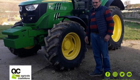 Agrícola Castellana entrega John Deere 6120M a PALENTINA DE AROMATICAS, S. COOP