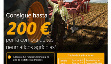 Continental bonifica con hasta 200 euros la compra de sus neumáticos agrícolas 