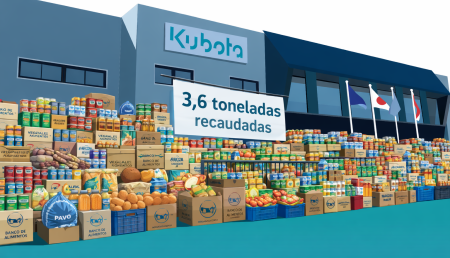 Kubota España recauda 3,6 toneladas de alimentos en apoyo a la Campaña del Banco de Alimentos 2025