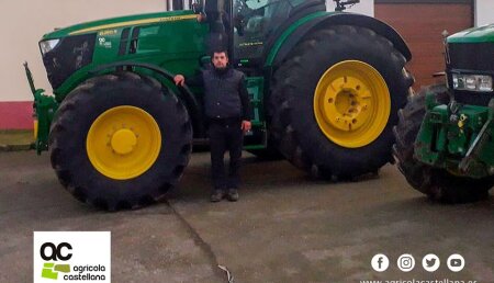 Agrícola Castellana entrega en La Vid de Ojeda (Palencia), John Deere 6250R a Emilio Mata Gregorio