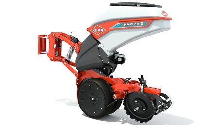 La nueva sembradora monograno eléctrica de Kuhn, Maxima 3 e , modula la dosis de semillas fila por fila