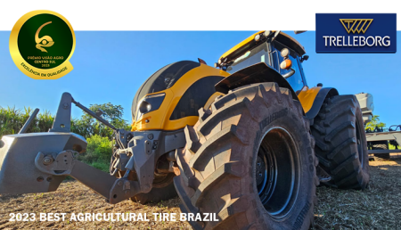 Los neumáticos Trelleborg no tienen rival al ganar ocho veces el premio al "Mejor neumático agrícola" en los premios Visão Agro Centro-Sul de Brasil