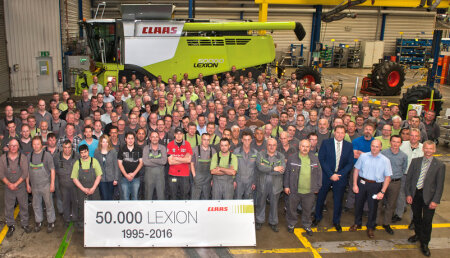 La LEXION número 50.000 sale de la línea de montaje