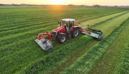 Massey Ferguson amplía su gama de heno y forraje con las nuevas segadoras de tipo mariposa y rastrillos de hilerado central