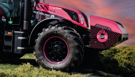 El tractor T6 Methane Power de New Holland lanza un mensaje de sostenibilidad lleno de fuerza durante el Giro de Italia 2022