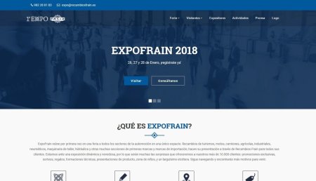 Abierto el plazo de registro de expositores para la 1ª ExpoFrain, que se celebrará los días 26, 27 y 28 de Enero de 2018.