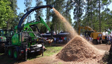Las demostraciones en vivo de maquinaria y sistemas forestales se intensifican en la feria Galiforest Abanca 2024, con cerca de doscientas 